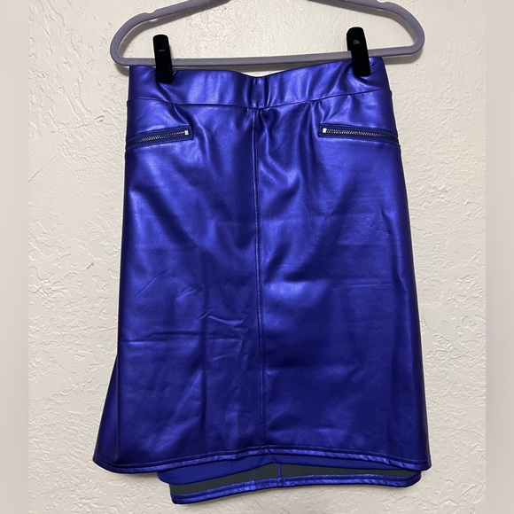 Torrid Mini PU Pencil Skirt Electric Blue, BNWT, Size 3 - Picture 4 of 8